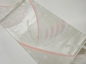 孔雀模様織出し袋帯